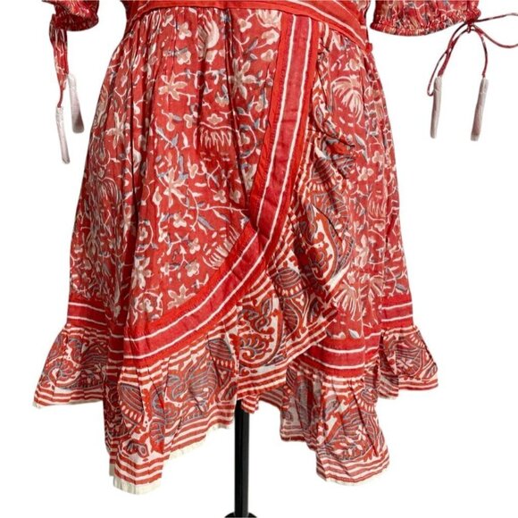 NEW Cleobella Size Medium Dress Wrap Mini Short Blair Tassel Cuff - Picture 6 of 16